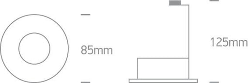 Spotlight White Circular Replaceable lamp 50W Aluminium One Light SKU:10105DG/W - Toplightco