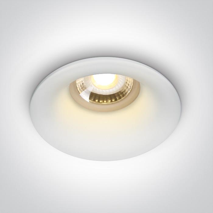 Spotlight White Circular Replaceable lamp 50W Aluminium One Light SKU:10105DG/W - Toplightco