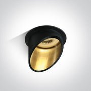 Spotlight Black-Gold Circular Replaceable lamp 50W Aluminium One Light SKU:10105E1/B/GL - Toplightco