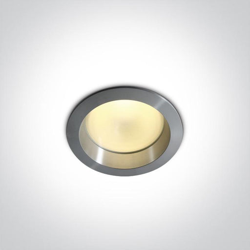 LED Downlight Aluminium Circular Warm White LED 360lm Natural Aluminium One Light SKU:10105E/AL/W - Toplightco