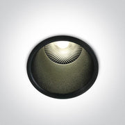LED Spotlight Black Circular Warm White LED built in 300lm 5W Aluminium One Light SKU:10105FD/B/W - Toplightco