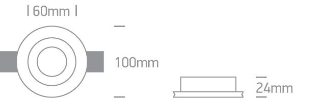 Spotlight White Circular Replaceable lamp 50W Gypsum One Light SKU:10105GT1 - Toplightco