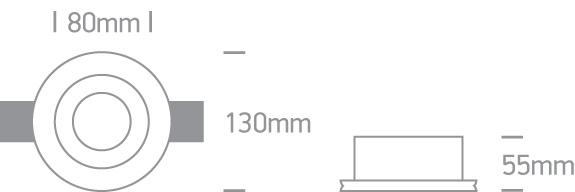 Spotlight White Circular Replaceable lamp 50W Gypsum One Light SKU:10105GT2 - Toplightco