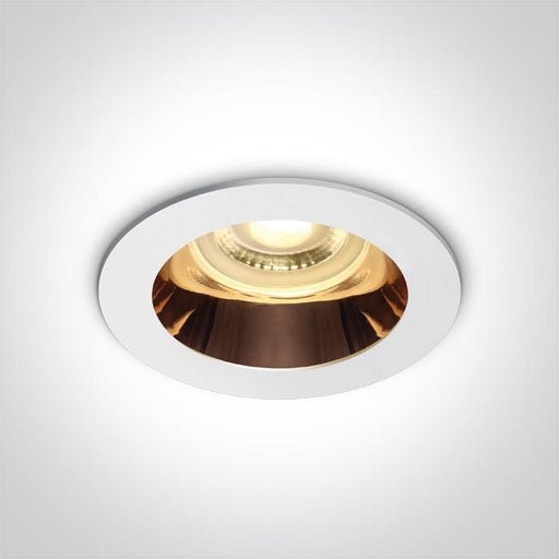 Spotlight White-Copper Circular Replaceable lamp 10W Aluminium One Light SKU:10105M/W/CU - Toplightco