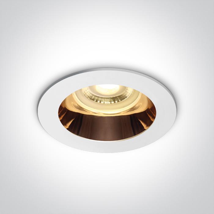 Spotlight White-Copper Circular Replaceable lamp 10W Aluminium One Light SKU:10105M/W/CU - Toplightco