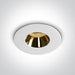 Spotlight White-Gold Circular Replaceable lamp 10W Aluminium One Light SKU:10105MD/W/GL - Toplightco