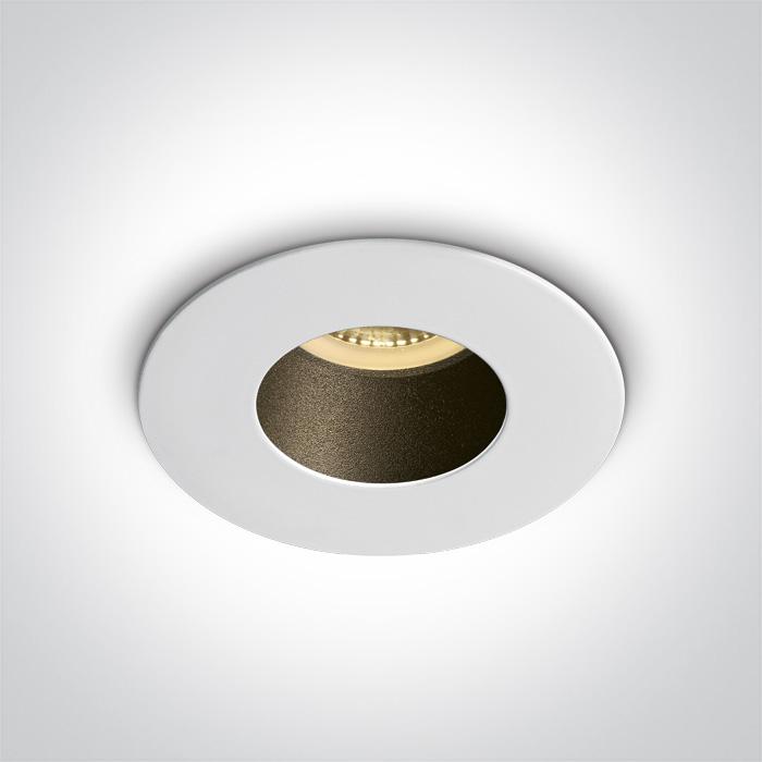 Spotlight White-Black Circular Replaceable lamp 10W Aluminium One Light SKU:10105MD/W/B - Toplightco