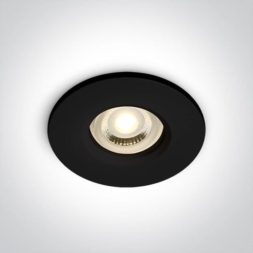 Spotlight Black Circular Outdoor Replaceable lamp 50W Aluminium One Light SKU:10105R1/B - Toplightco