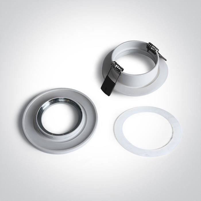 Spotlight White Circular Outdoor Replaceable lamp 50W Aluminium One Light SKU:10105R1/W - Toplightco