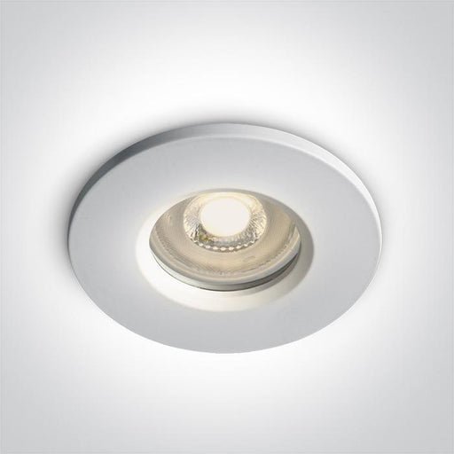 Spotlight White Circular Outdoor Replaceable lamp 50W Aluminium One Light SKU:10105R1/W - Toplightco