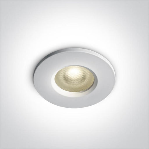 Spotlight White Circular Outdoor Replaceable lamp 50W Aluminium One Light SKU:10105R1P/W - Toplightco