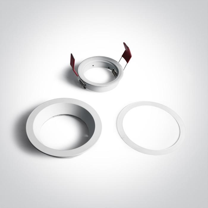 Spotlight White Circular Outdoor Replaceable lamp 50W Aluminium One Light SKU:10105R2/W - Toplightco