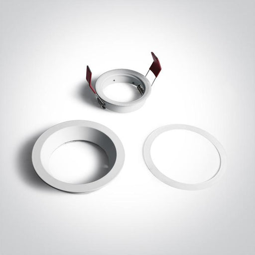 Spotlight White Circular Outdoor Replaceable lamp 50W Aluminium One Light SKU:10105R2/W - Toplightco