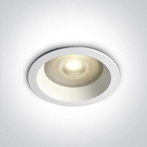 Spotlight White Circular Outdoor Replaceable lamp 50W Aluminium One Light SKU:10105R2P/W - Toplightco
