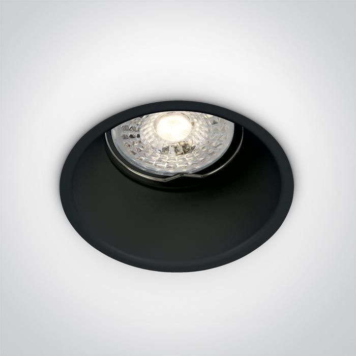 Spotlight Black Circular Replaceable lamp 50W Aluminium One Light SKU:10105TG/B - Toplightco