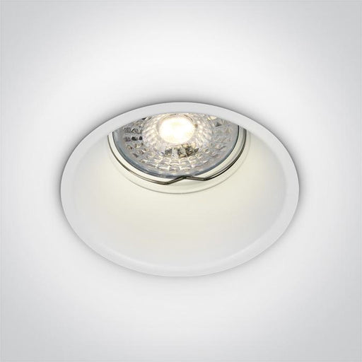 Spotlight White Circular Replaceable lamp 50W Aluminium One Light SKU:10105TG/W - Toplightco