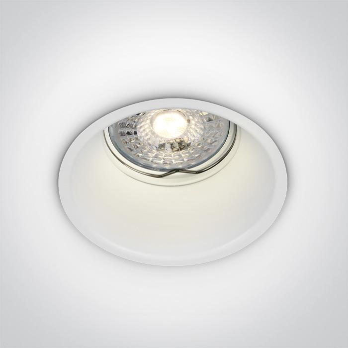 Spotlight White Circular Replaceable lamp 50W Aluminium One Light SKU:10105TG/W - Toplightco
