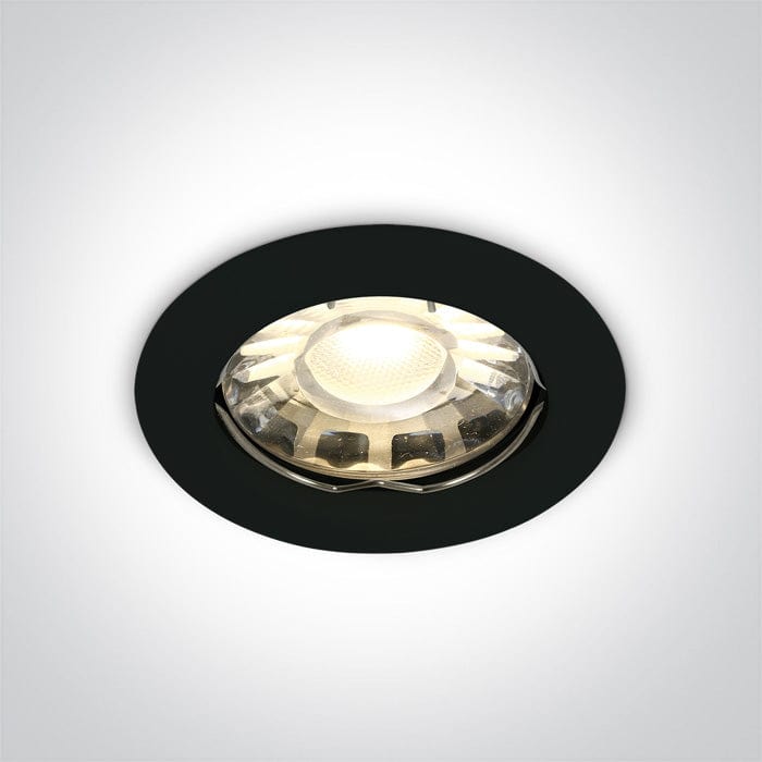 Black Recessed classic MR16 with GU5,3 lampholder. One Light SKU:10105X/B