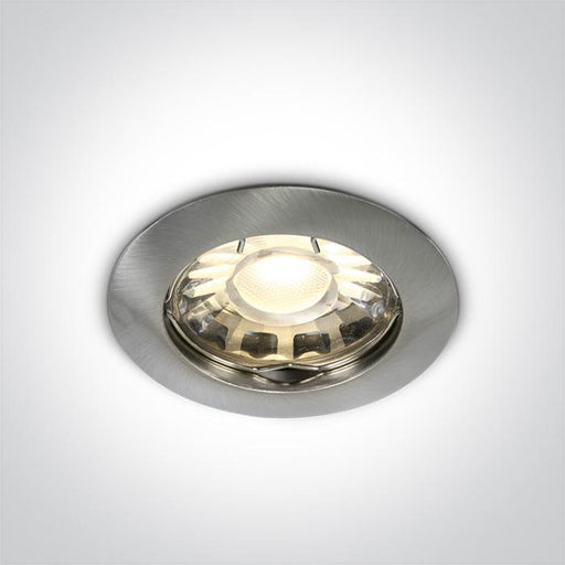 Spotlight Brushed Chrome Circular Pressed Metal One Light SKU:10105XS/MC - Toplightco