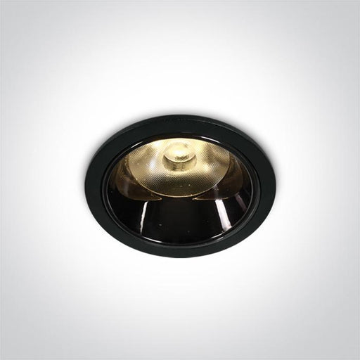 LED Spotlight Black Circular Warm White LED 570lm Die Cast One Light SKU:10106DC/B/W - Toplightco