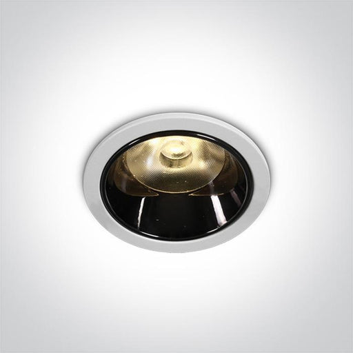 LED Spotlight White Circular Warm White LED 570lm Die Cast One Light SKU:10106DC/W/W - Toplightco