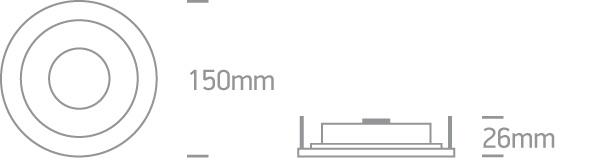 LED Spotlight Circular Daylight LED 295lm Acrylic One Light SKU:10106G/D - Toplightco