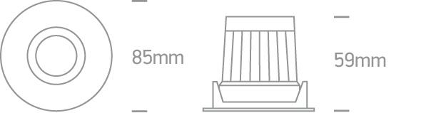 LED Spotlight Circular Cool White LED Outdoor LED built in 440lm 6W Plastic One Light SKU:10106P/W/C - Toplightco