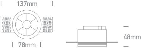 White 6W Trimless Recessed spotlight, IP20.

Complete with 150mA driver.

 One Light SKU:10106XTR/W/W