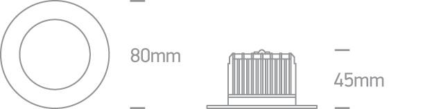 LED Downlight White Circular Warm White LED Outdoor LED built in 500lm 7W Die Cast One Light SKU:10107B/W/W - Toplightco