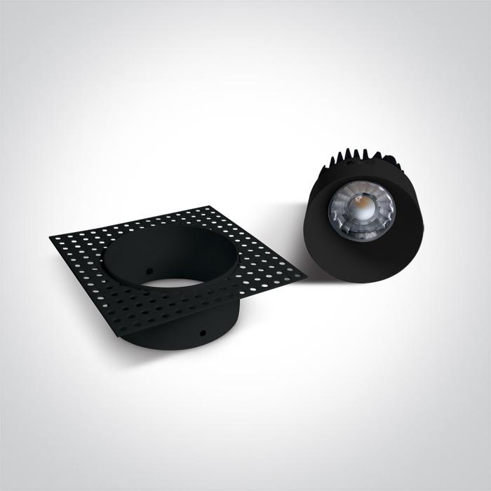 LED Spotlight Black Circular Warm White LED Outdoor 500lm Die Cast One Light SKU:10107BT/B/W - Toplightco