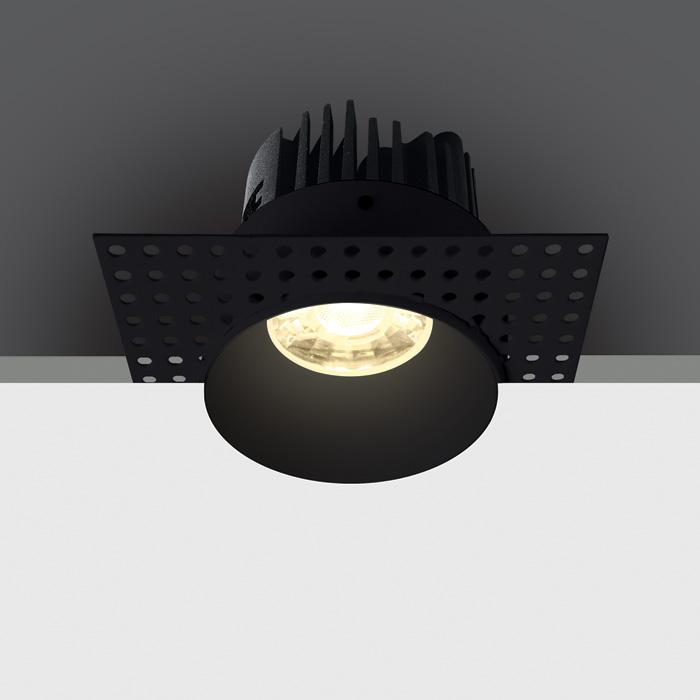 LED Spotlight Black Circular Warm White LED Outdoor 500lm Die Cast One Light SKU:10107BT/B/W - Toplightco
