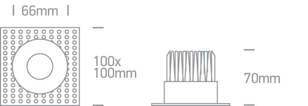 LED Spotlight Black Circular Warm White LED Outdoor 500lm Die Cast One Light SKU:10107BT/B/W - Toplightco