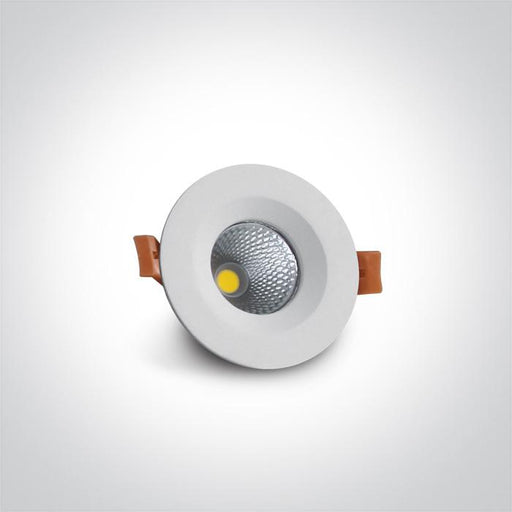 LED Downlight White Circular Warm White LED built in 560lm 7W Die Cast One Light SKU:10107CA/W/W - Toplightco
