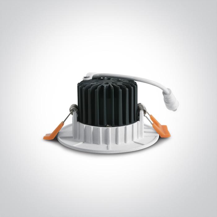 LED Downlight White Circular Warm White LED built in 560lm 7W Die Cast One Light SKU:10107CA/W/W - Toplightco