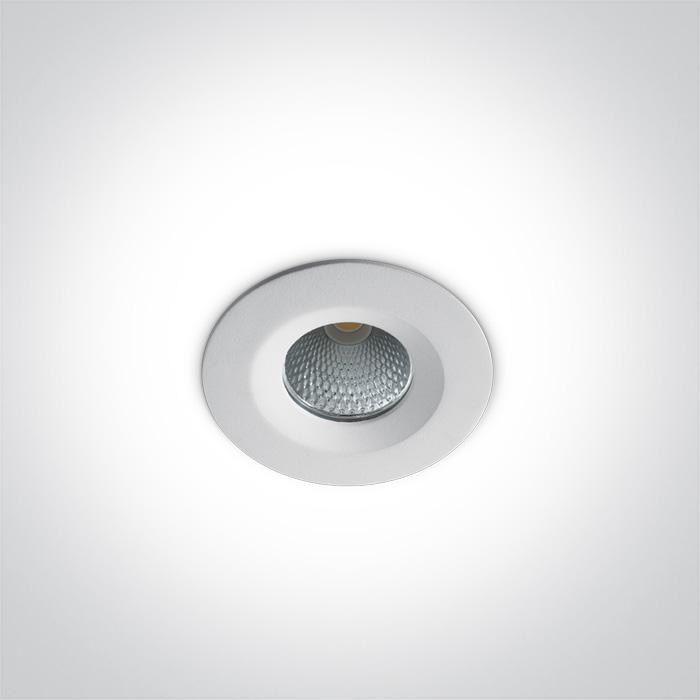 LED Downlight White Circular Warm White LED built in 560lm 7W Die Cast One Light SKU:10107CA/W/W - Toplightco