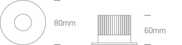 LED Spotlight White Circular Warm White LED Outdoor 500lm Aluminium One Light SKU:10107DB/W/W - Toplightco