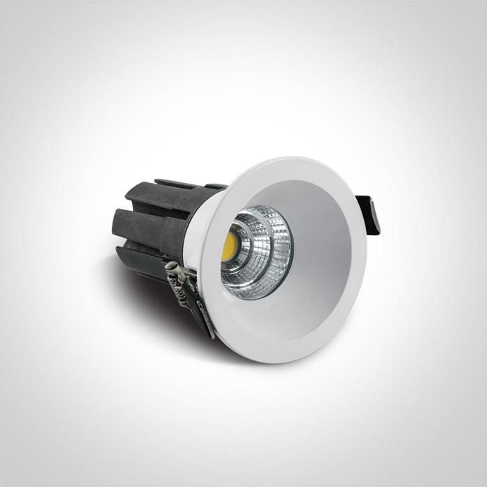 LED Spotlight White Circular Warm White LED built in 560lm 7W Die Cast One Light SKU:10107DC/W/W - Toplightco