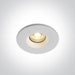 LED Spotlight White Circular Warm White LED Dimmable Fire Rated IP65 LED built in 500lm 7W Metal One Light SKU:10107DF/W - Toplightco