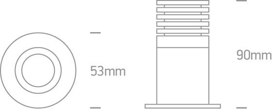 LED Spotlight White Circular Warm White LED 450lm Aluminium One Light SKU:10107DL/W/W - Toplightco