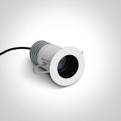 LED Spotlight White Circular Warm White LED 450lm Aluminium One Light SKU:10107DL/W/W - Toplightco