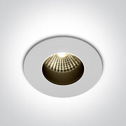 LED Spotlight White Circular Warm White LED Outdoor 500lm Aluminium One Light SKU:10107H/W/W - Toplightco