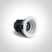 LED Spotlight White Circular Warm White LED 550lm Aluminium One Light SKU:10107K/W/W - Toplightco