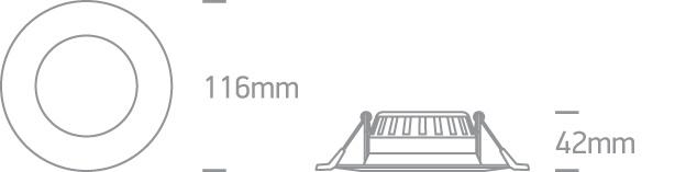 LED Downlight White Circular Warm White LED built in 490lm 7W Aluminium One Light SKU:10107T/W/W - Toplightco