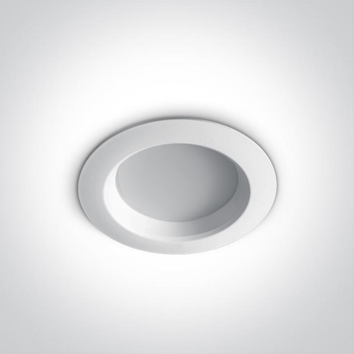 LED Downlight White Circular Warm White LED built in 490lm 7W Aluminium One Light SKU:10107T/W/W - Toplightco