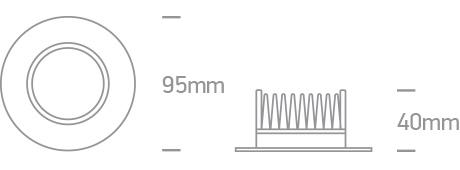 LED Downlight White Circular Daylight - Cool White - Warm White LED built in 525lm 7W Die Cast One Light SKU:10107UV/W - Toplightco