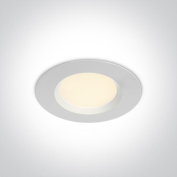 LED Downlight White Circular Daylight - Cool White - Warm White LED built in 525lm 7W Die Cast One Light SKU:10107UV/W - Toplightco