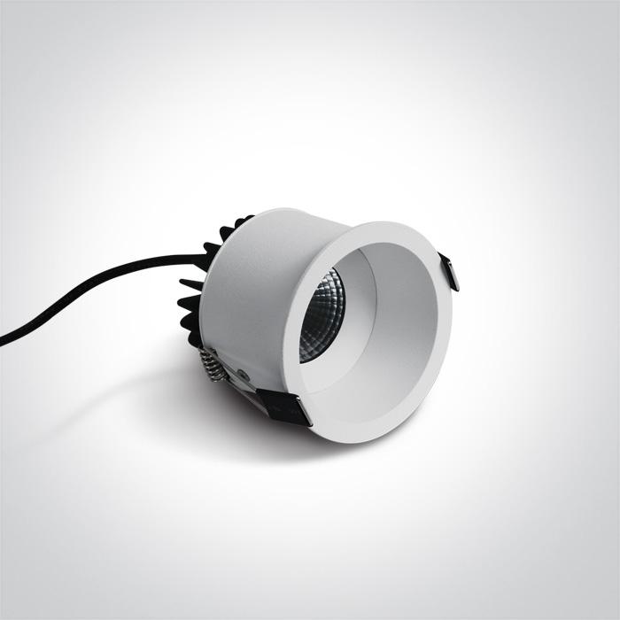 LED Spotlight White Circular Warm White LED Outdoor 500lm Die Cast One Light SKU:10107WD/W/W - Toplightco