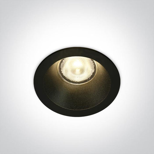 LED Spotlight Black Circular Warm White LED 500lm Die Cast One Light SKU:10107WP/B/W - Toplightco