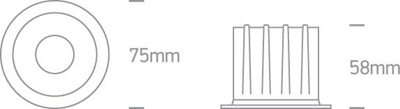 LED Spotlight Black Circular Warm White LED built in 560lm 7W Die Cast + Plastic One Light SKU:10107Z/B/W - Toplightco