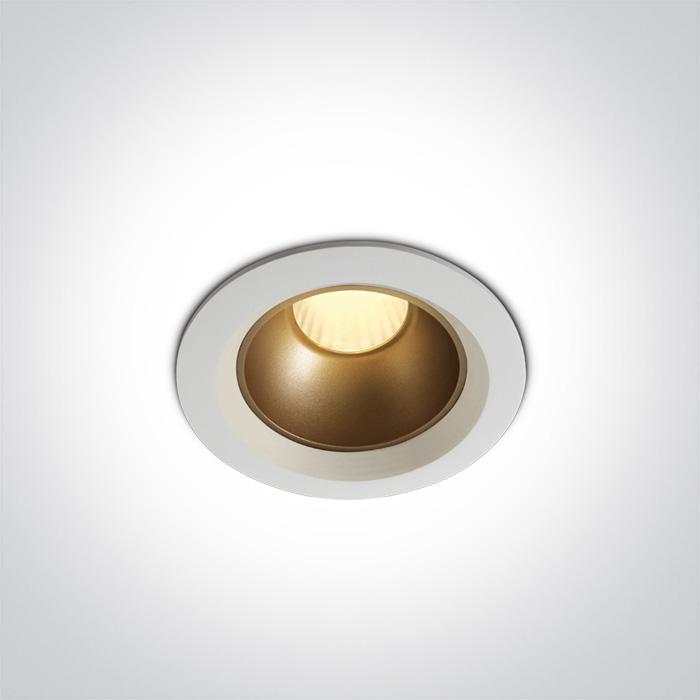 LED Spotlight White Circular Warm White LED built in 560lm 7W Die Cast + Plastic One Light SKU:10107Z/W/W - Toplightco